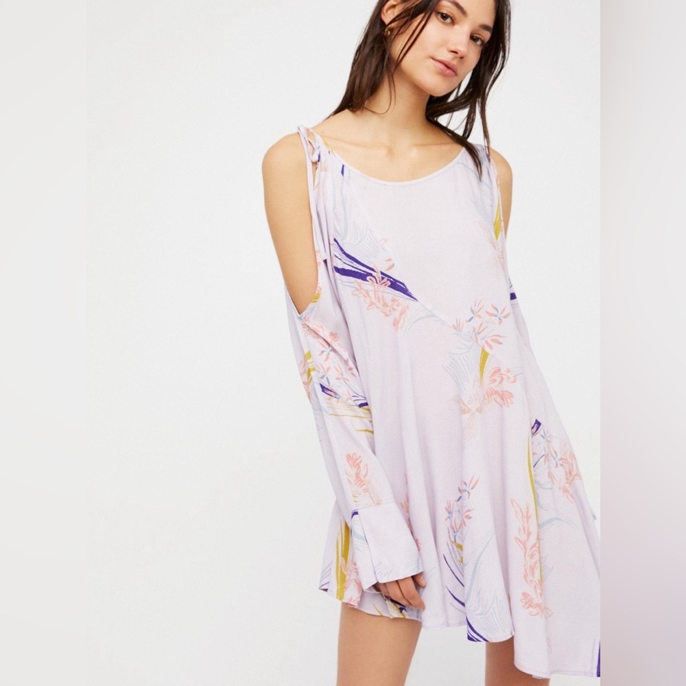 Free People Clear Skies Cold Shoulder Tunic-Lilac